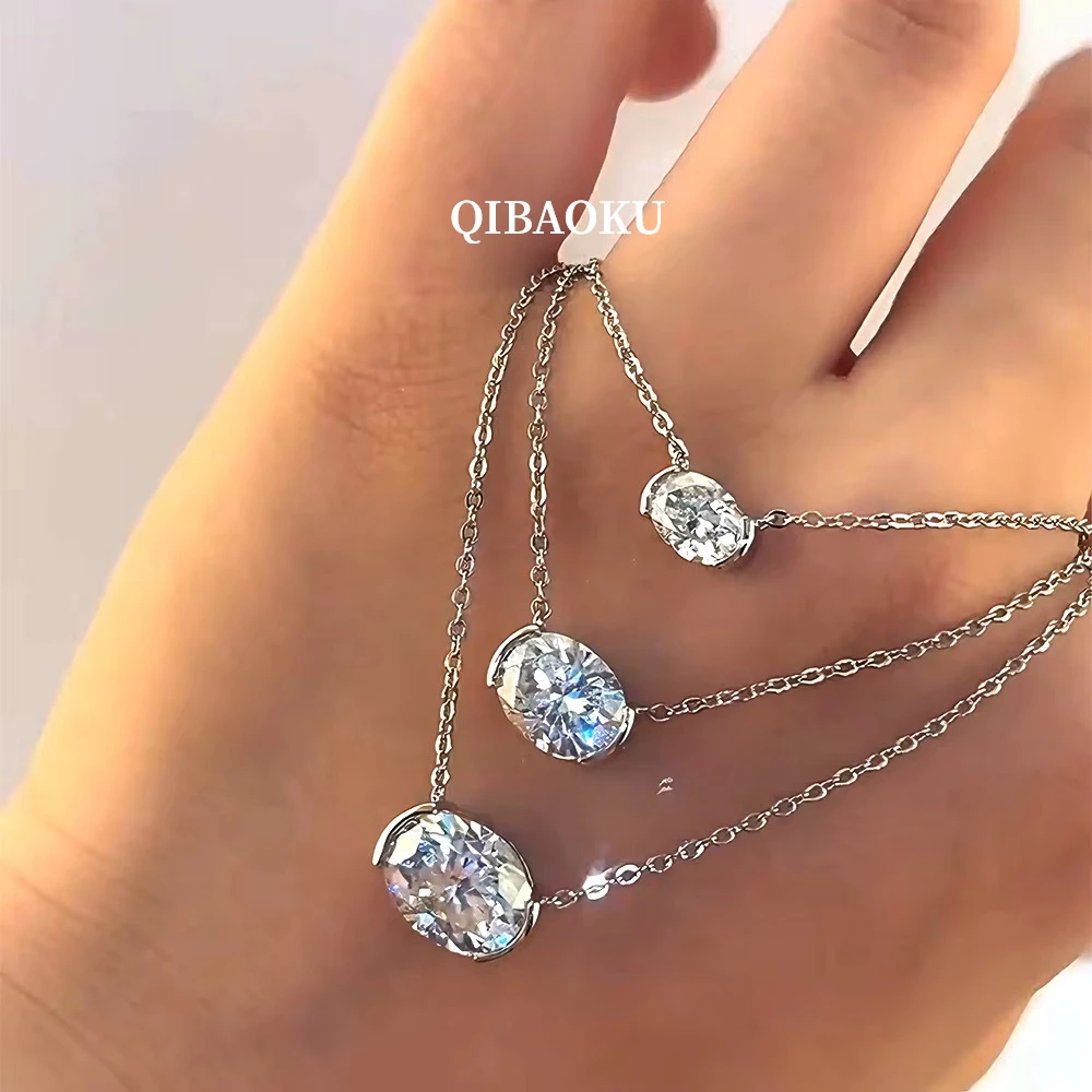 Ожерелье FCGJHW с овальным муа – обзор и цена Bezels Set Pendant