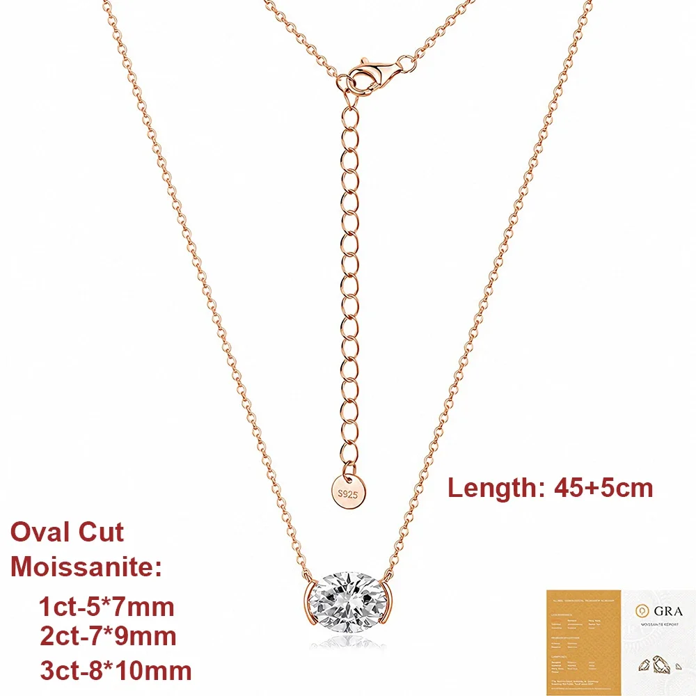 Ожерелье FCGJHW с овальным муа – обзор и цена Bezels Set Pendant