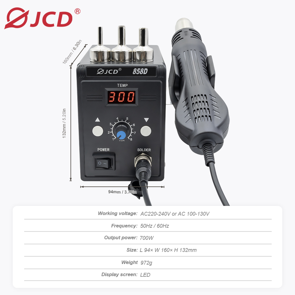 JCD Термовоздушный пистолет 85 – обзор и цена Heat Gun Small