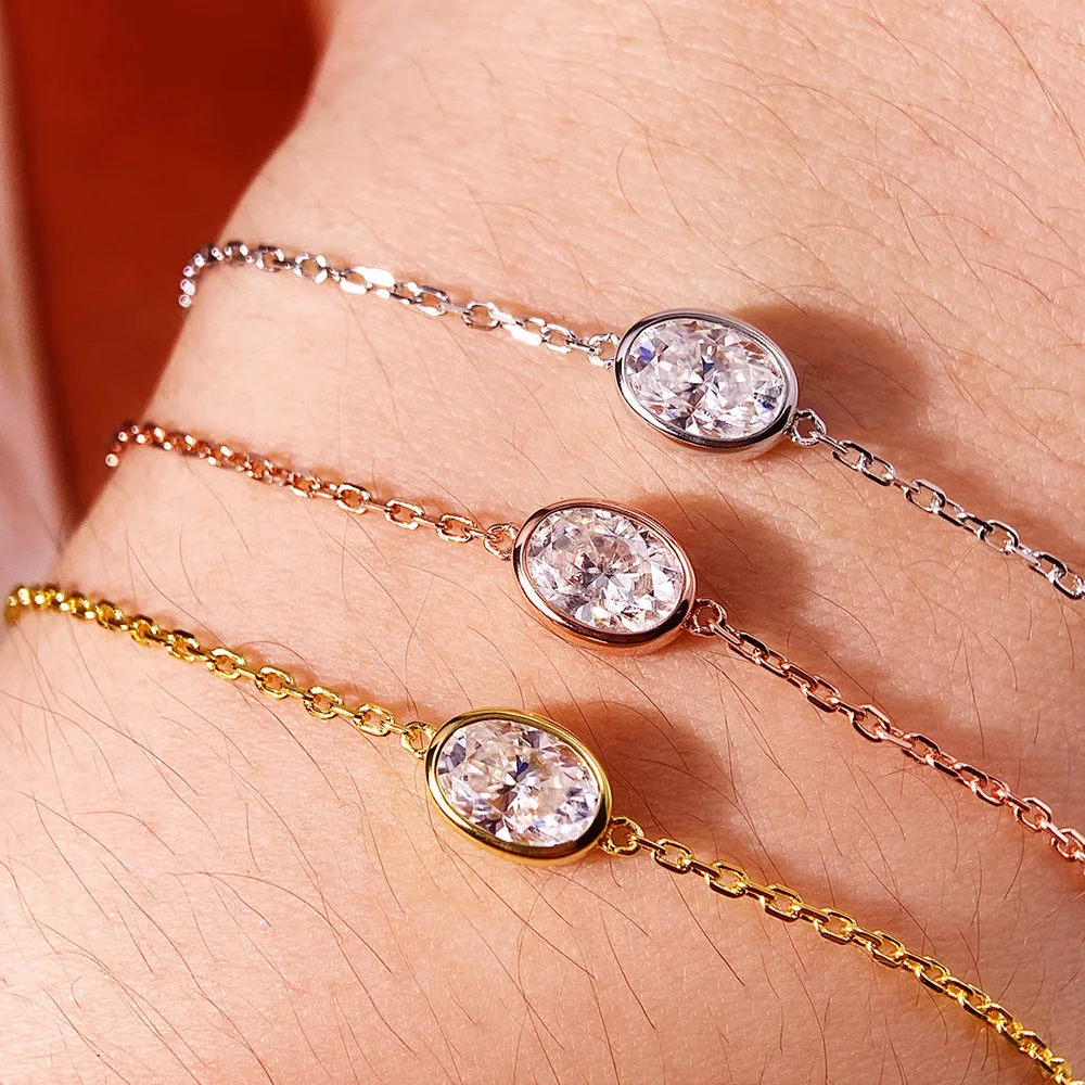 QIBAOKU, овальный кулон с муас – обзор и цена Bezels Set Pendant